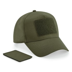 Casquette 5 panneaux avec patch amovible 