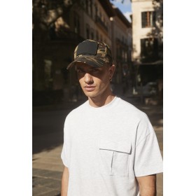 Casquette 5 panneaux avec patch amovible 