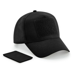 Casquette 5 panneaux avec patch amovible 