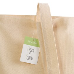 Shopper en coton organique 140g/m2, anses longues 