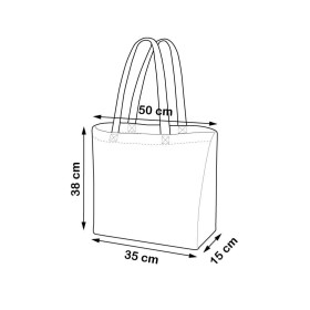 Sac coton 135 grs avec anses longues et soufflet 