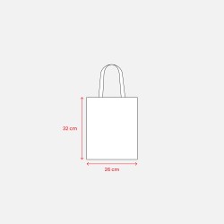 Mini Sac Shopping en coton naturel (135 g/m2), anses courts colorés 