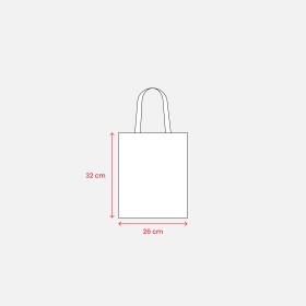 Mini Sac Shopping en coton naturel (135 g/m2), anses courts colorés 