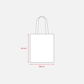 Sac Shopping en coton naturel, anses longues 