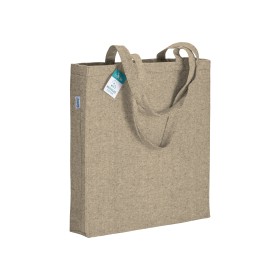 Tote bag en coton recyclé 280 g/m2, anses longues et soufflet 