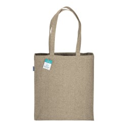Tote bag en coton recyclé 280 g/m2, anses longues et soufflet 