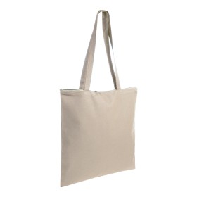 Shopper en coton 220 g/m, anses longues anses longues et fermeture avec zip 