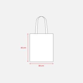 Shopper en coton 220 g/m, anses longues anses longues et fermeture avec zip 