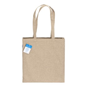 Tote bag carbon neutral en coton recyclé 280 g/m2, anses longues et soufflet 