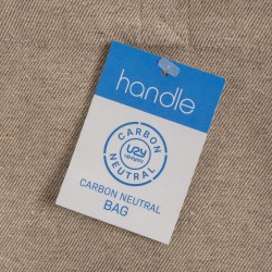 Tote bag carbon neutral en coton recyclé 280 g/m2, anses longues et soufflet 