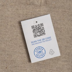 Tote bag carbon neutral en coton recyclé 280 g/m2, anses longues et soufflet 