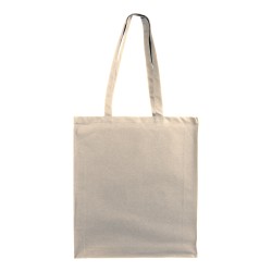 Shopper avec soufflet en coton 250 g/m2, anses longues et fermeture avec zip 