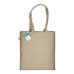 Tote bag en coton recyclé 280 g/m2, anses longues 