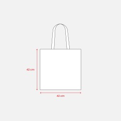 Shopper en coton 135 g/m, anses longues 