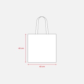 Shopper en coton 135 g/m, anses longues 
