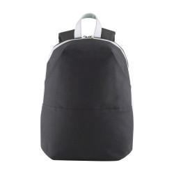 Sac a dos porte PC en Caneva avec insertions en simili cuir a haute visibilite 