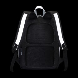 Sac a dos porte PC en Caneva avec insertions en simili cuir a haute visibilite 