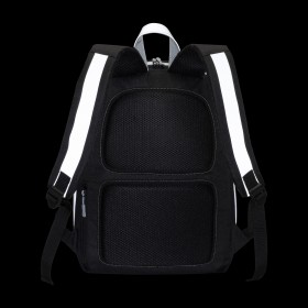 Sac a dos porte PC en Caneva avec insertions en simili cuir a haute visibilite 