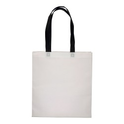 Shopper avec soufflet en TNT 80g/m2 thermosoudé, anses longues 
