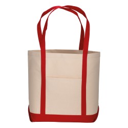Shopper en coton naturel avec soufflet à la base 