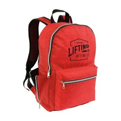 Sac à dos en nylon 420D, avec 4 poches dont 2 latérales à zip en filet 