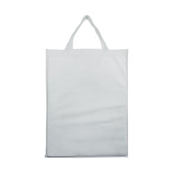 Shopper pliable avec soufflet en TNT 80g/m2, manches courtes 