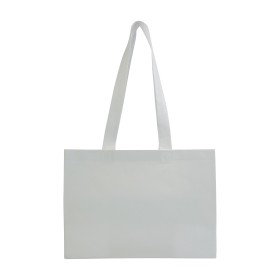 Shopper avec soufflet à la base en TNT 70gm2 thermosoudé, anses longues 