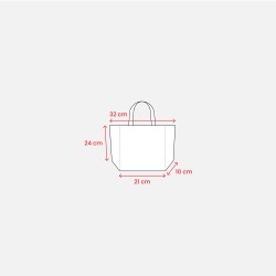 Shopper avec soufflet à la base en coton 120 g/m2, anses courtes 