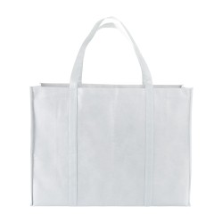 Shopper maxi avec soufflet en TNT 100 g/m2 cousu avec anses longues 