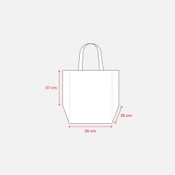 Shopper en format carton de pizza en TNT 80g/m2 