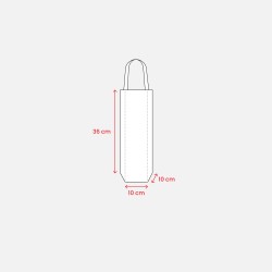 Shopper porte-bouteille en TNT 100g/m2 thermosoudé, anses longues 