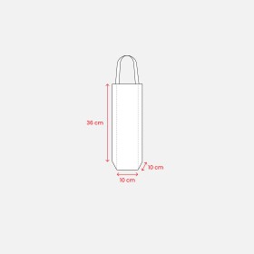 Shopper porte-bouteille en TNT 100g/m2 thermosoudé, anses longues 