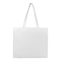 Shopper en TNT laminé, anses longues et soufflet 