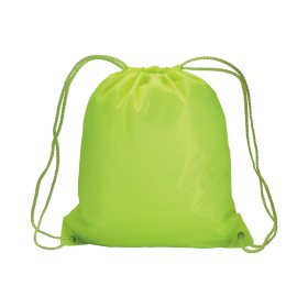 Sac à dos fluo en polyester 210 T avec fermeture réglable à cordon et angles renforcés 