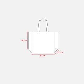 Shopper en polyester 210 D résistant à la chaleur, adapté pour l'impression à sublimation, 