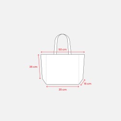 Shopper avec soufflet à la base en coton 280 g/m2, anses longues 