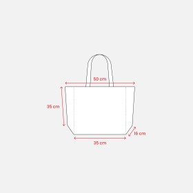 Shopper avec soufflet à la base en coton 280 g/m2, anses longues 