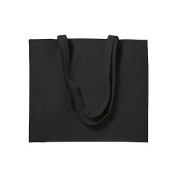 Shopper avec soufflet en coton 200 g/m2, anses longues 