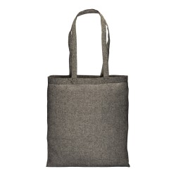 Shopper en coton recyclé  150 g/m, effet mélange, anses longues 