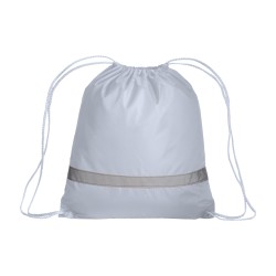 Sac à dos en polyester 210T avec bande réfléchissante, fermeture réglable à cordon 