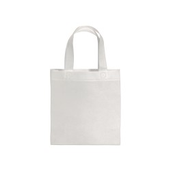 Shopper mini avec soufflet en TNT 80g/m2, anses courtes 
