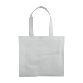 Shopper avec soufflet en TNT 80g/m2 thermosoudé, anses longues 