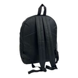Sac à dos en polyester 600 D avec 6 poches dont 2 latérales en filet. Poche frontale 