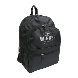 Sac à dos en polyester 600 D avec 6 poches dont 2 latérales en filet. Poche frontale 