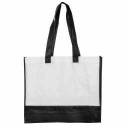 Shopper avec soufflet en TNT 80 g/m2, anses longues 