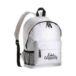 Sac à dos en polyester 600D avec 3 poches, dont une latèrale en filet. Bretelles réglables 