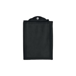 Shopper pliable avec soufflet en TNT 80g/m2 cousu, anses courtes 