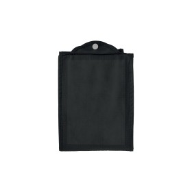 Shopper pliable avec soufflet en TNT 80g/m2 cousu, anses courtes 