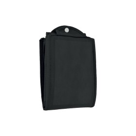 Shopper pliable avec soufflet en TNT 80g/m2 cousu, anses courtes 