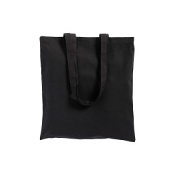 Shopper avec soufflet en coton 220 g/m2, anses longues 